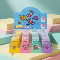 Gommes cylindriques pour Pixel Art, lot de 24, boîte, papeterie coréenne pour enfants, tube mignon, cadeau crayon, vente en gros, modèle AB0105