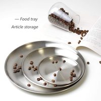 Service d'assiettes rondes en acier inoxydable 304 de qualité alimentaire personnalisé en usine pour assiettes à dîner