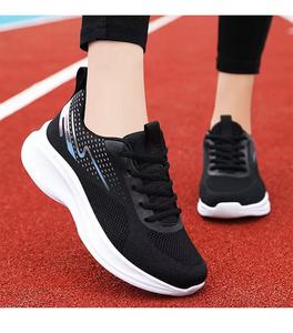 Chaussures de course pour femmes, baskets respirantes et légères en maille, antidérapantes, chaussures de marche athlétiques, baskets de tennis rembourrées pour femmes - Product Image 5