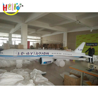 Grand avion gonflable adapté aux besoins du client, avion publicitaire gonflable