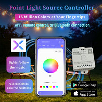 Guirlandes lumineuses de Noël extérieures étanches IP65 12V 24V, boules lumineuses LED intelligentes RGB multicolores pour la décoration de bars, jardins, magasins et maisons