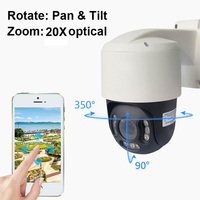 Caméra PTZ 4K avec zoom optique 20X et suivi humain, système NVR PoE 8 canaux, caméras de sécurité 8MP, audio bidirectionnel