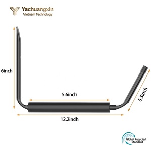 L Shape Steel Furniture Leg Black Industrial Design Table Support Easy Installation 22.5cm Home Office Use - Product Image 4