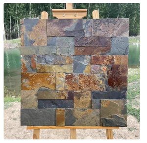 Ngoài trời trang trí Veneer đá tự nhiên Slate nuôi cấy gạch đá cho lò sưởi và bên ngoài gỉ tường màu đen tấm ốp - Product Image 4