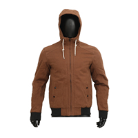 Chaqueta Acolchada de Lona con Capucha para Hombre, Ropa OEM, 100% Algodón, para Invierno