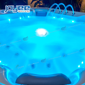 JOYEE Bains à remous d'extérieur au design moderne, Spa Jacuzzi avec coussin EVA souple, mur d'eau LED, pour la détente à domicile et à l'hôtel - Product Image 6