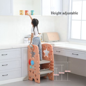 Sgabello da cucina regolabile in altezza torre in piedi per bambini in plastica per bambini piccoli - Product Image 6