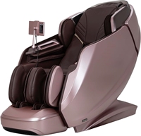 Fauteuil de massage électrique intelligent de luxe pour le corps entier avec chauffage Shiatsu - Fauteuil inclinable moderne en cuir 4D à gravité zéro avec massage des pieds