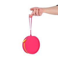 Porte-monnaie en silicone imperméable avec fermeture éclair, design mignon et tendance, badge personnalisé, pochette portable pour clés et cartes, unisexe