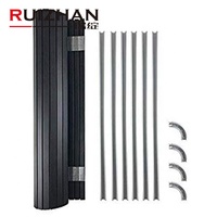 Porte à enroulement en PVC OEM/Vente en gros, sur mesure, pour armoires de cuisine extérieures, manuelle