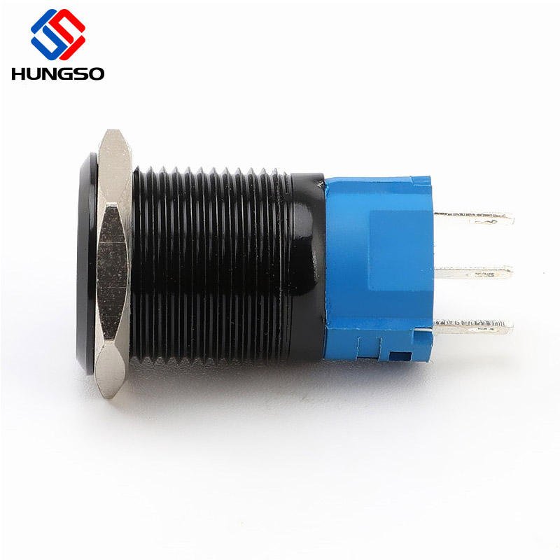 Manufacturer Direct Black 16mm Momentary Switch 3A/250vac 16mm Switch Reset Start Push Button