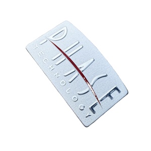 ป้ายชื่ออลูมิเนียมสีดำสั่งทำโมเดลตัวอักษรสีเงินป้ายโลโก้ด้านหน้าแกะสลักด้วยเม็ดเพชร - Product Image 2