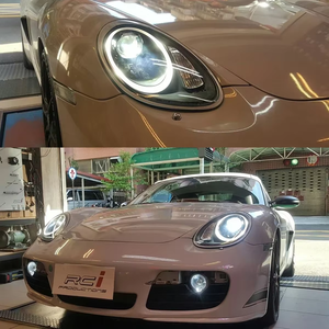 Lumière de voiture pour Porsche 987-Series 2005-2008 Boxster Cayman Halogen Model OLED <span class=keywords><strong>Neon</strong></span> Tube Black Housing Projector Headlamp Assembly - Product Image 6