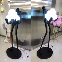 Lampadaire d'Angle Nordique de Luxe, Éclairage Moderne et Minimaliste pour Hôtel et Salon