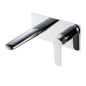 Robinet de salle de bain mural en laiton chromé de luxe, mitigeur <span class=keywords><strong>d</strong></span>'<span class=keywords><strong>eau</strong></span> froide et chaude encastré pour lavabo, robinets à <span class=keywords><strong>d</strong></span>ébit contrôlé tendance - Product Image 2
