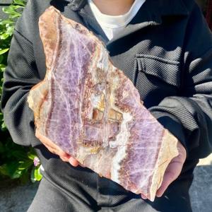 Cristales Naturales Tallados con Láser de Alta Calidad, Artesanías de Cristal con Forma de Corazón, Rebanadas de Amatista y Ágata para Decoración - Product Image 4