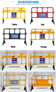Barreras de carretera de plástico <span class=keywords><strong>PVC</strong></span> para tráfico, valla de barricada peatonal para control de multitudes, barrera de carretera PE, barandilla para eventos - Product Image 3
