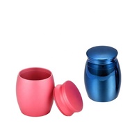 Vase commémoratif en acier inoxydable étanche et scellé 40*30mm, pot personnalisé gravé pour nom, fourrure ou cheveux, récipient commémoratif