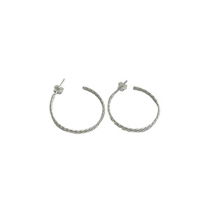 Kaiming 925 Sterling Silver Twisted C Shaped <b>Earrings</b> For Women Korean Style Fashion Minimalist Design Everyday Wear - Product Image 5