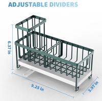 Support à éponge moderne en acier inoxydable 304 antirouille pour évier de cuisine, avec design d'évacuation rotatif, accessoire de décoration de cuisine