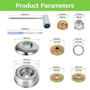 Kohnkdllc Cuchillas de Carburo de 10 Pulgadas para Desbrozadora, Paquete de 2 con Kit Adaptador Universal para Recortadora de Maleza - Product Image 2