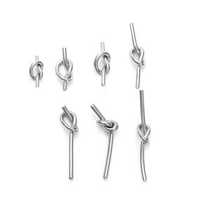 ステンレス鋼ノットラブチャームペンダントジュエリー作り用品DIYエンドレスノットシンボルチャーム - Product Image 1