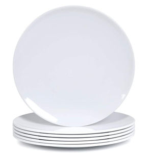 Platos de cocina redondos de melamina para restaurante, plato blanco resistente a roturas de 11 pulgadas - Product Image 1