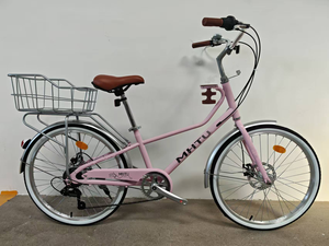 Vélo de ville pour <span class=keywords><strong>femme</strong></span> avec guidon hollandais, vélo de trajet quotidien élégant, vélo à pédales pour <span class=keywords><strong>femme</strong></span>, style princesse, 24 pouces - Product Image 4