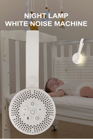 WN229 Lampe de nuit avec machine à bruit blanc, minuterie, enregistrement vocal, verrouillage enfant