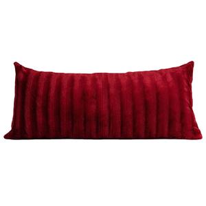 Coussin de coussin en <span class=keywords><strong>fausse</strong></span> <span class=keywords><strong>fourrure</strong></span> 18x40 pouces Long oreiller décoratif pour lit ou canapé - Product Image 2