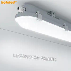 Hofoled Waterproof 20W 30W 40W LED Vapor Tight Light 100-277V IP66 1.2m 4FT Packing Garage Warehouse LED Tri Proof Light