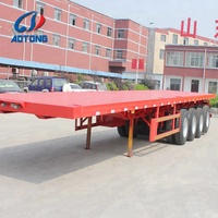 Semi-remorque plateau tri-essieux 40 pieds, châssis porte-conteneurs 60 tonnes, pour transport de marchandises 20 pieds et 40 pieds
