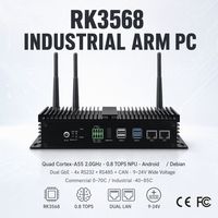 Pengontrol Tampilan Komersial LVDS EDP Multi Layar 4K Decode Dual GbE Quad Core A55 Android RK3568 Mini PC Industri