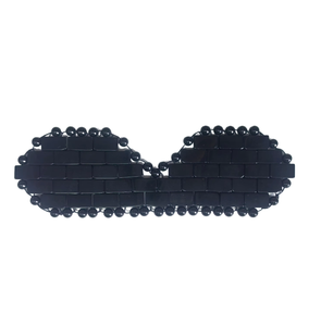 Factory Supply Natural Obsidian Jade Eye Mask Hand Woven Cooling Stone Eye Cover to Relieve Eye Fatigue & Under Eye Puffiness - Product Image 1