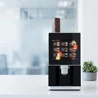 Distributeur automatique de café commercial entièrement automatique pour usage hospitalier, avec code QR, moulin à café, en acier inoxydable, 9 saveurs chaudes différentes