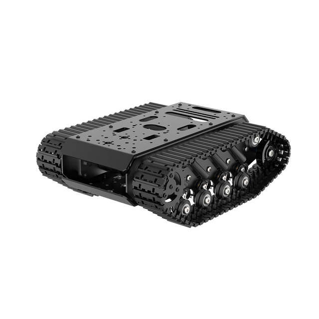 Track Chassis Suspension Shock Absorption Full-Metal Tank Robot Encoder Motor Smart Car Chassis