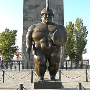 D & Z famoso artista Design di grandi dimensioni soldati grassi <span class=keywords><strong>Botero</strong></span> scultura in vendita - Product Image 1