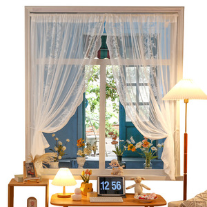 Cortinas transparentes de bolsillo con barra de estilo francés de alta calidad para decoración de dormitorio - Product Image 2