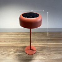 Lampe de table LED moderne IP54 solaire rechargeable USB-C, à intensité variable, avec capteur tactile, abat-jour en métal, sans fil, portable, pour bureau extérieur