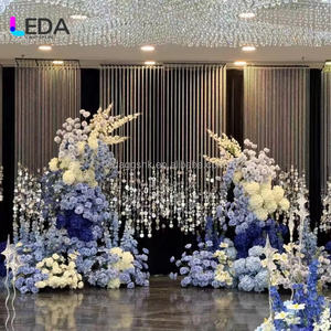 ม่านตกแต่งงานแต่งงาน LEDA หรูหรา ทันสมัย แบบสั่งทำพิเศษ สีเงิน สีทอง ประดับเลื่อม ลูกปัด ระยิบระยับ รูปดาว สำหรับตกแต่งเพดาน ผ้าม่านยาว - Product Image 1