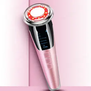 2022 EMS Gesichts massage gerät LED-Lichttherapie Sonic Vibration Falten entfernung Hauts traffung Hot Cool Treatment Beauty Device