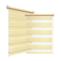 Store Zébré JNS Europe à Commande Manuelle, Semi-Occultant, en Tissu Polyester Double Couche, pour Usage Domestique et Professionnel, Vente en Gros