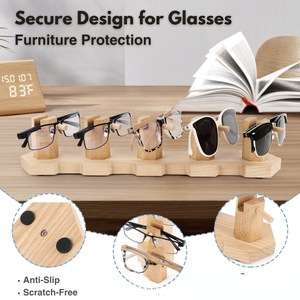 Wooden Sunglasses Display <b>Rack</b> Countertop Eyeglass Storage Modular Desktop Organizer for <b>Glasses</b> Various Sizes - Product Image 4