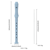 Wholesale Custom Logo 8 Holes German Soprano Recorder ABS Plastic C Key Descant Flute Macaron Color For School Teaching Kids