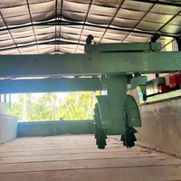 Équipement de compostage à grande roue haute efficacité, vitesse de 50 m/h, fermentateur de fumier animal