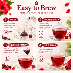 OEM ODM Tisane d'Hibiscus 100% Naturelle Sans Caféine Sachets Bien-être Quotidien 100 Sachets par Paquet - Product Image 3