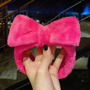 <span class=keywords><strong>Bandeau</strong></span> Spa à Nœud en Polaire Corail Douce, Cache-Cheveux Moelleux pour Maquillage et Soins du <span class=keywords><strong>Visage</strong></span> pour Femmes et Filles - Product Image 5