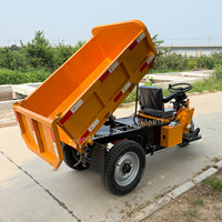 Mini Camión Volquete de 60V y 2500kg para Operaciones de Construcción y Minería, Motor Eléctrico de Tres Ruedas, Caja de Cambios, Rodamientos