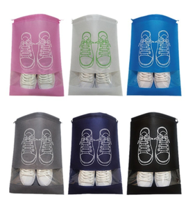 Sac à chaussures de voyage personnalisé en non-tissé avec cordon de serrage, pochette à chaussures OEM ODM avec logo imprimé pour le rangement des chaussures - Product Image 2