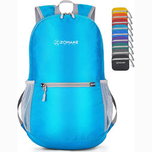 Échantillon gratuit Sac à dos pliable sur mesure Sac de transport imperméable Sac à dos de randonnée facile à transporter pour le camping et les excursions - Product Image 1